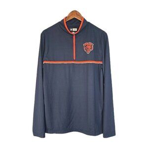 Chicago Bears Long Sleeve Shirt Mens Medium Navy NFL Football